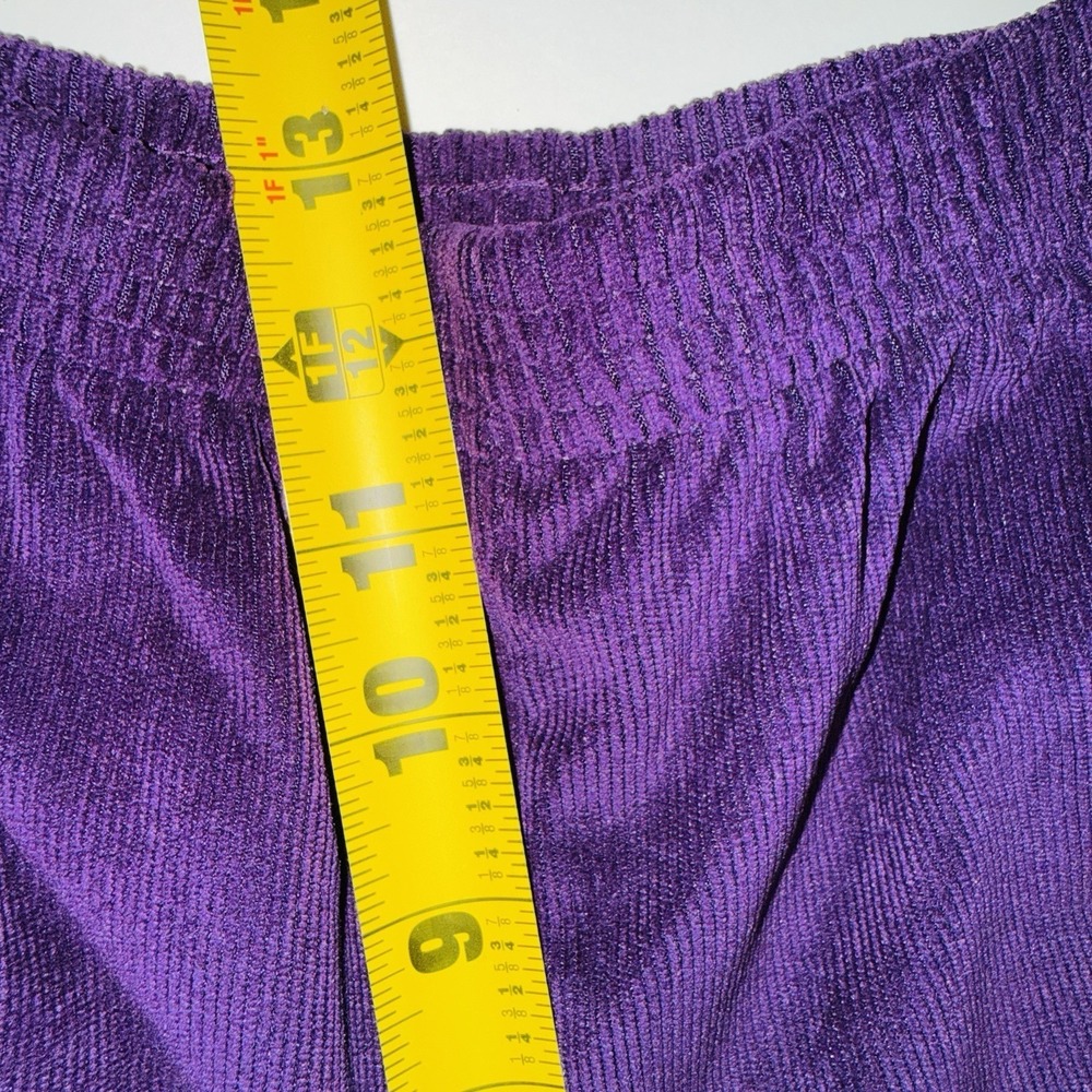 Alfred Dunner Purple Corduroy Pants Size 14 Elastic Waist Pull on Comfort - Picture 6 of 6